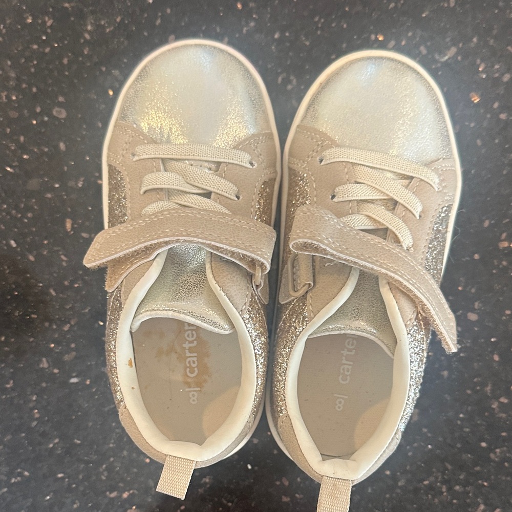 Carter's Shimmering Silver Kids Sneakers